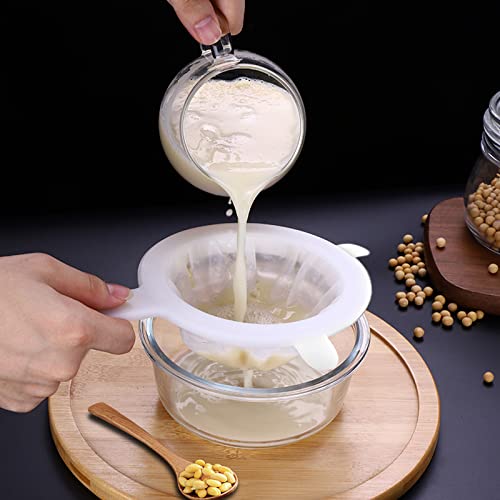 Kitchen Ultra-Fine Nylon Mesh Strainer Food Yogurt Mesh Sieve Plastic Mesh Colander with Handle Mini Brine Shrimp Separation Net for Filtering Juice Juice Milk Honey (200Mesh) - size: 200Mesh