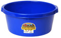Little Giant® Plastic All-Purpose Tub | Plastic Pond Tub | Feed Tub | Durable Plastic Livestock Feeding Pan with Hand Grips | Made in USA | 6.5 Gallons | Blue - color: Blue