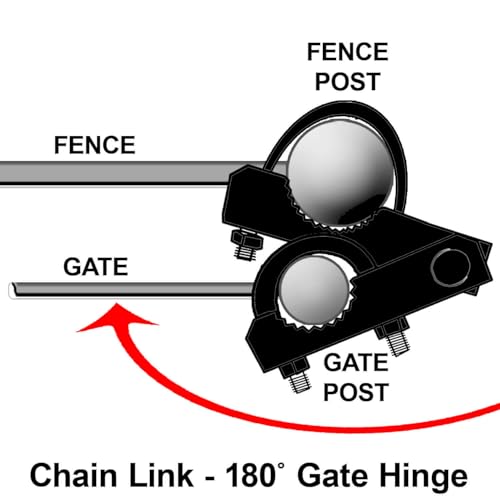 Black Commercial 180° Gate Hinge - Fits 2-3/8" Post & 1-5/8" to 1-7/8" Frame (Case of 10) - size: 2-3/8" Post - Case of 10