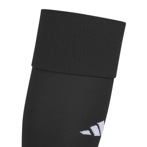 adidas Unisex Metro Soccer Socks or Calf Sleeves (1 Pair) Over-the-Calf | Unisex, 1-Pack, Cushioned Impact Zones, Moisture-Wicking, Calf Compression, Versatile Layering, Game & Practice Ready - color: Black/White/Calf Sleeve, size: Medium, style: Calf Sle