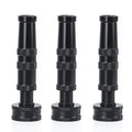 RESTMO 3 Pack Brass Hose Nozzle, Heavy Duty Adjustable Twist Hose Nozzle | Anti-Rust Black Coating, Solid Brass Construction, Leak-proof, Adjustable 3 Spray Patterns, Ideal for Watering & Washing - size: 3 Pack