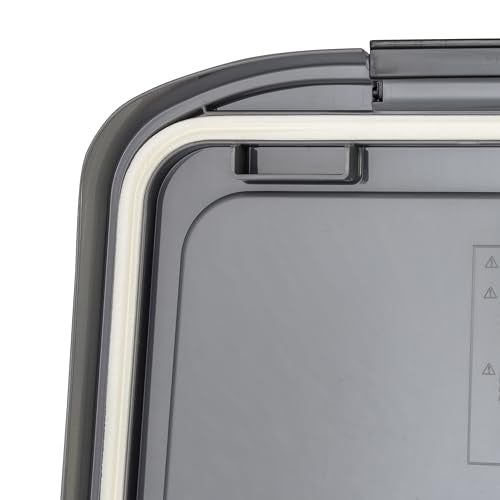 IRIS USA Dog Food Storage Container, Up to 50 lbs, Dark Gray, Made in USA | Includes 2-Cup Scoop & Wheels, Airtight Seal, BPA-Free, Bird Seed, Cat food, Cat Litter, Chicken Feed, Pellets - color: Dark Gray, size: 50 lbs