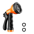 Besiter Garden Hose Nozzle Sprayer 10 Watering Patterns Spray Nozzles Heavy Duty Hose Head Lightweight Hose Attachment Orange - color: Orange