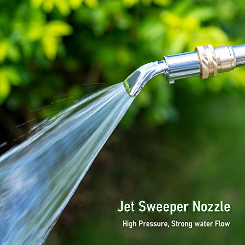 Dreyoo 1 Pack 3/4" Heavy Duty Sweeper Nozzle for Gutter Cleaning Wand | Compatible with 22311 Replacement, Brass Garden Hose Nozzle Suitable for Cleaning Gutters Sidewalks Driveways Watering