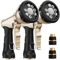 RAINPOINT Garden Hose Nozzle, Hose Sprayer Nozzle with 9 Spray Patterns, High Pressure Water Hose Nozzle Heavy Duty Metal Hand Sprayer, Watering Plants and Lawn, Car Washing, Pet Showering