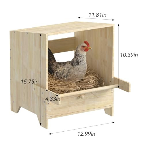 3 Hole Chicken Laying Boxes for Hens | Wood Egg Laying Box, Wall Mounted Nesting Boxes for Chickens, Hens, Ducks, Poultry