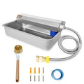 Automatic Dog Water Dispenser 2 Gal/7.57L Outdoor Dog Water Bowl Auto-Fill Water Feeder Stainless Steel Large Livestock Waterer Fit 3/4" GHT Faucet Wide Mouth Wall/Ground Mount - size: 2 Gal