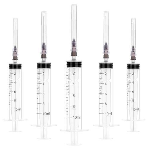 10mL/cc Disposable Luer Slip Syringe 22G 1.25 inch for Lab Use, Individually Wrapped, Pack of 50 - style: 10ml-22G-1.25" (Luer Slip)