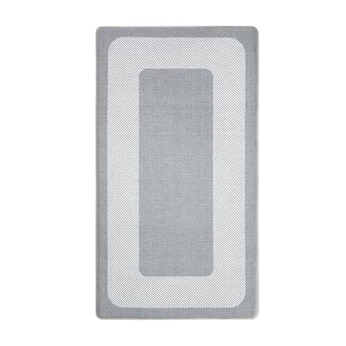 Chef Gear Hettie Anti Fatigue Cushioned Kitchen Mat 18"x32" Grey - color: Grey, size: 32"L x 18"W x 0.3"Th