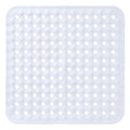 Yimobra Square Shower Mat Non Slip, Super Strong Suction Cups, 21"X21" Bath Tub Mat with Drain Holes, Machine Washable Fast Draining Bath Mats, Bathroom Essentials,White - color: White, size: 21 X 21 Inch