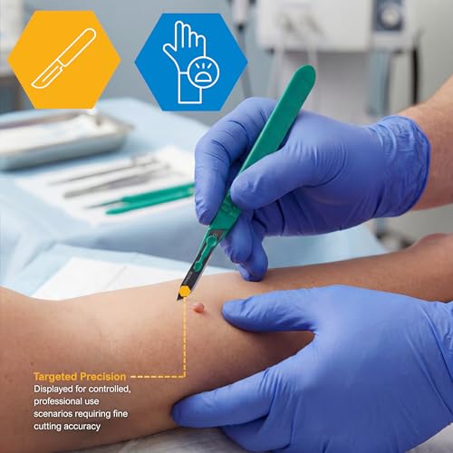 MED PRIDE Disposable Surgical Scalpels, Sterile, #10 Steel Blade, 10-Pack - style: #10