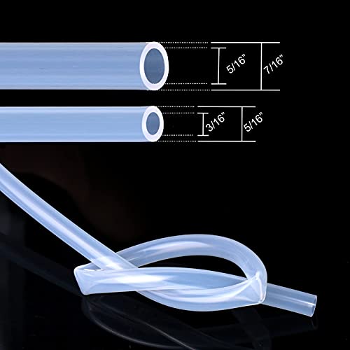 1/4" ID Food-Grade Silicone Tubing - High Temp Silicon Tube 1/4" ID x 3/8" OD 10 Feet Pure Flexible Silicone Rubber Tube For Home Brewing Pump Transfer Winemaking, Kegerator,Aquaponics - size: 1/4" ID x 3/8" OD 10 Feet
