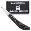 – Premium Double Side Hoof Knife with Black Handle | Dual-Edge Stainless Steel Blade | Professional Farrier Hoof Trimming Knife for Horses & Equine Hoof Care