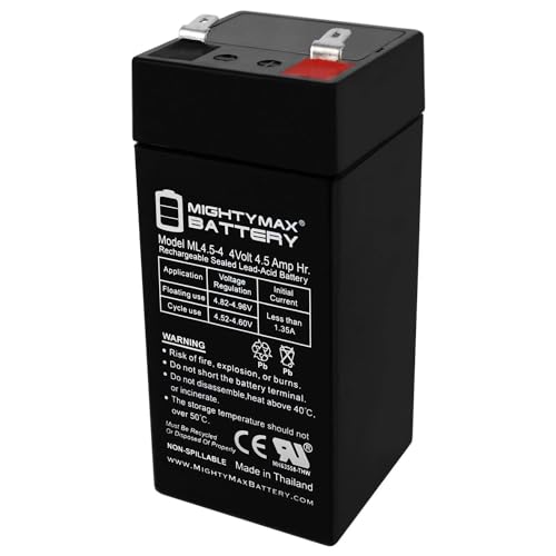 Mighty Max Battery 4 Volt 4.5 Ah SLA Battery for Zareba 2 Mile Fence Solar Charger