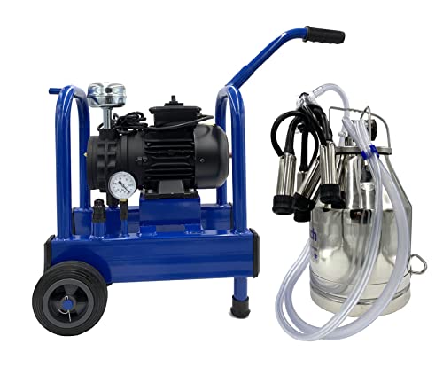 Compact Electric Pulsation Milking Machine for Cows Including Accessories (20 LTR) - size: 20 Ltr