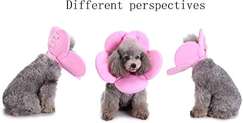 Dogs Cats Medical Grooming Pet E-Collar Recovery Remedy Protective Dog Lick Caught Soft Sponge Adjustable Postoperative Kit for Small and Medium Dog (Pink, S (neck's Girth 8.6" to 9.4")) - color: Pink, size: S (neck's girth 8.6" to 9.4")
