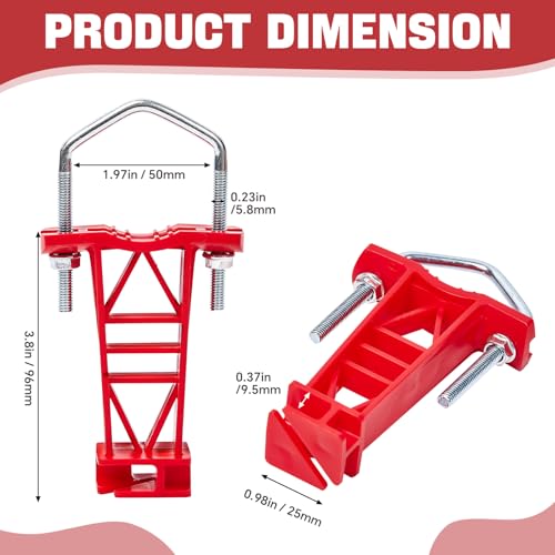 25 Pcs Tube Post Insulator, Electric Fence T Post Insulators for Electric Fence Wire, Fits Chain Link, Square or Round Tubing, White Vinyl Picket Fence(Red) - color: Red, size: 25 Pack
