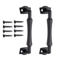 2-Pack 10 Inch Colonial Tapered Barn Door Handle - Black Cast Iron Pull for Sliding Doors, Gates, Sheds, Fences, Closets - Indoor Outdoor Farmhouse Hardware - size: 10" - 2 Pack, style: Colonial Tapered