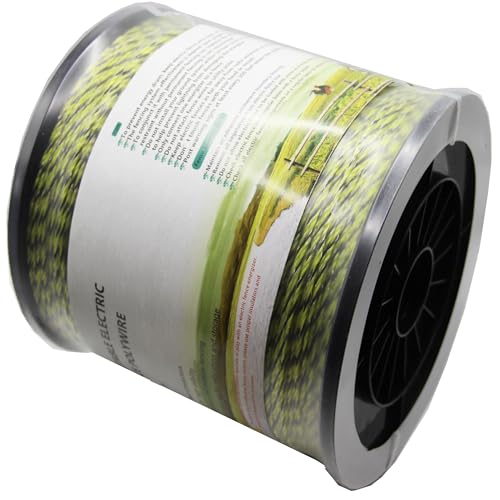 Electric Fence Polywire 3444 Feet, 1050 Meters 6 Conductors Portable Electric-Fence Rope for Reliable Conductivity and Rust Resistance - size: 3444 Feet