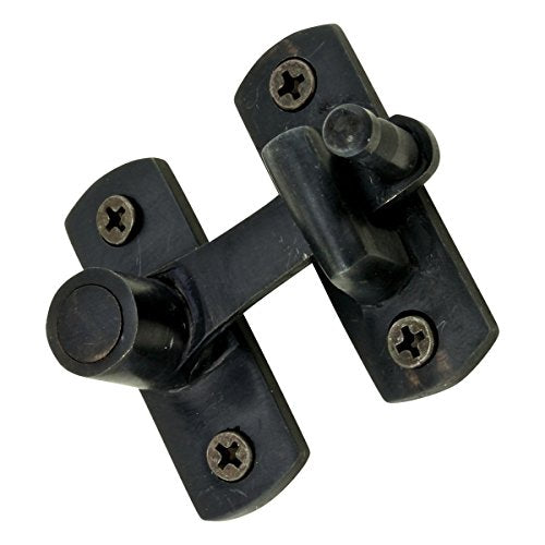 Renovators Supply Manufacturing Door Latch 2 in. Oil Rubbed Bronze Gate Latch/Barn Door Latch Lock with Mounting Hardware - color: Oil Rubbed Bronze