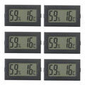 Pack of 6 Mini Small Digital Hygrometer Thermometer Indoor Temperature and Humidity Meter Gauge with Temp Humidity Sensor Monitor Fahrenheit,Universal Use for Jars,Home,Room
