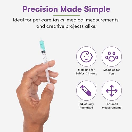 Care Touch Disposable Syringes Without Needle, Luer Slip, 3ml 100 Count