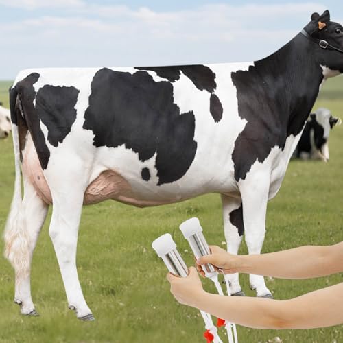 3L/10L Cow Milking Machine,Plug-in Powered,Speed Adjustable Pulsating Vacuum Pump,304 Stainless Steel Milk Bucket, Auto-Stop Check Valve,12V 12W Electric Cow Milker (10L) - size: 10L