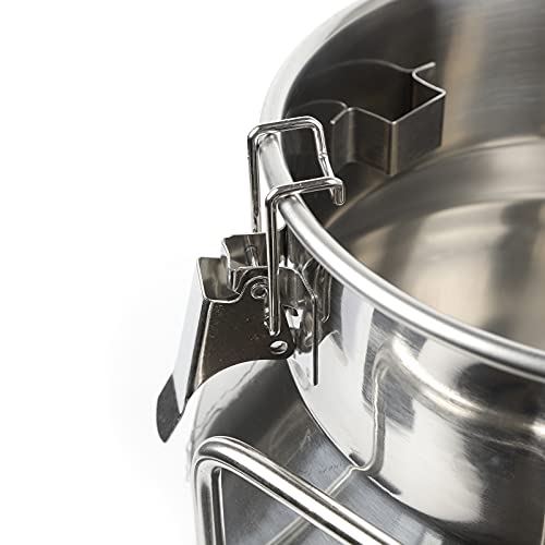Milk Can with Sealed Lid, Stainless Steel Milk Transport Cans Wine Pail Bucket Tote Jug Pot Oil Liquid Storage Barrel with 2 Handles Sealed Silicone Anti-Leak Ring Lock Belt 12 L 3.16 Gallon - color: 12l