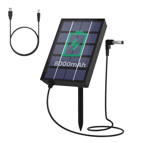 Chicken Coop Door Solar Panel, Solar Panel Built-in 8000mAh Battery for Automatic Chicken Coop Door
