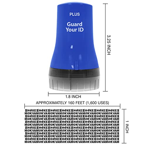 Guard Your ID Wide Identity Theft Protection Roller Stamp for Mail, Blue - color: Blue, size: Wide