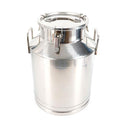 Milk Can Milk Bottle, 20/30/ 40/50/ 60L Stainless Steel Heavy Duty Milk Jug Wine Pail Bucket Square Liquid Container Storage with Embedded Silicone Sealed Lid for Home Restaurant Bar Silver (50L) - size: 50L
