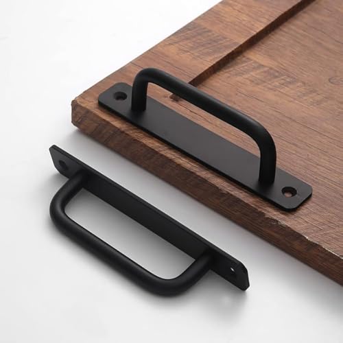 12 Pack 5 Inch 128 mm Matte Black Cabinet Handles Aluminum Drawer Pulls Sliding Door Pulls - color: RoundBlack, size: 5 Inch