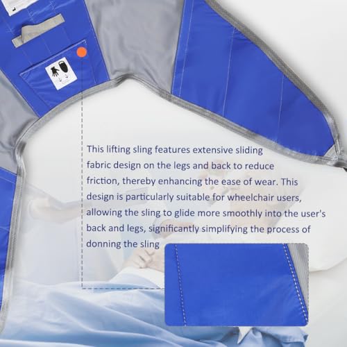 EZ Assistive Patient Lift Sling,Divided Leg Sling with Low or High Back, Lift Sling for Transfer and Positioning and Lifting, 500lb Weight Capacity (Small-Low Back) - size: Small-Low Back