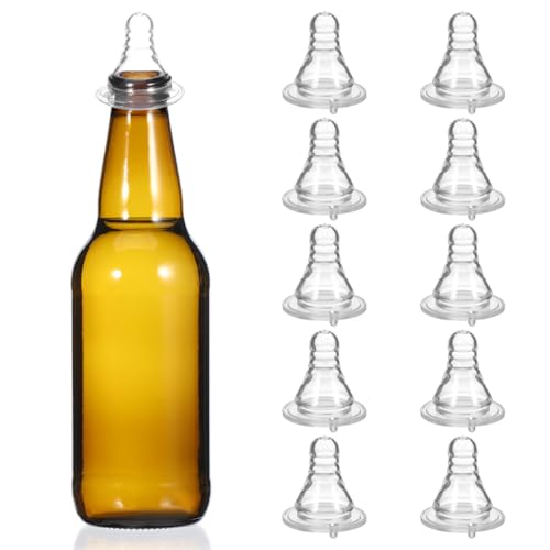Enhance Your Party Beer Bottle Nipples Bibs Bottle Nipple Caps for Adult Drinkers Fun Novelty Drink Caps