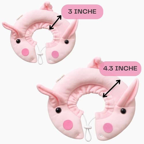 Adjustable Comfy Flower Style Elizabeth Collar for Cats Puppies Soft Recovery Cone Pet Protective Neck Collar (Pink Pig (Open Ring), Small) - color: Pink Pig (Open Ring), size: Small