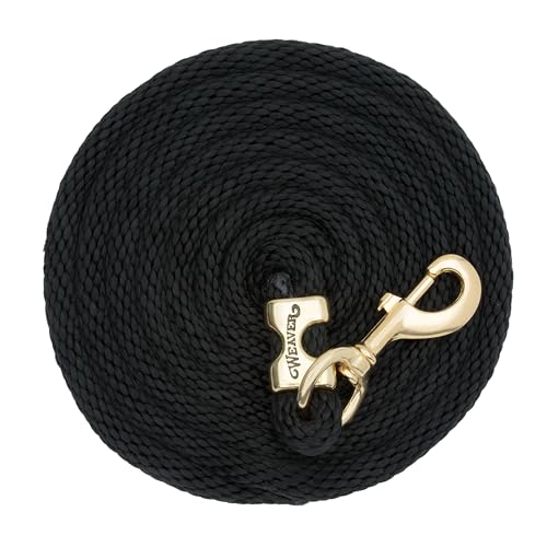 Weaver Equine Poly Lead Rope with Solid Brass Snap Hook, Measures 5/8"" x 10'