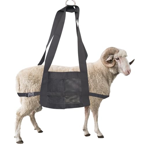 Calf Sling for Weighing Animals Heavy-Duty Nylon Hanging Weight Scale Sling | Adjustable Straps & Metal D-Ring, Animal Weighing Bag for Newborn Calves, Lambs, Goats, Baby Alpacas, Livestock, Dogs