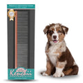 Kenchii Premium Satin Rose Gold Dog Grooming Comb, Medium | Polished rounded scratch-resistant teeth, detangles coats and removes mats, finishing and fluffing - size: Medium