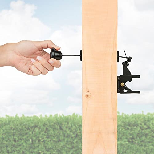 National Hardware Gate Latch Cable Pull, 10 3/4 in, Spring Loaded, Black | Opens the Latch From Either Side, Fits 2.5 in to 4 in Posts; WeatherGuard Rust-Resistant Finish, Easy Install - size: 40"