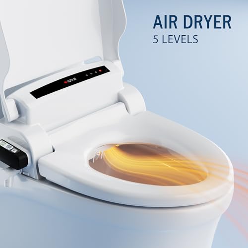 Lotus Bidet ATS-1000 Elongated with Enema Wash (Purestream) for constipation relief, Heated Seat With Remote Control, Temperature Controlled Wash, Warm Air Dryer, Easy DIY Installation, Made in Korea.