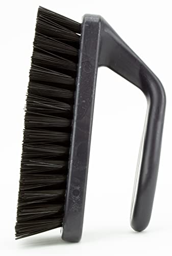 SPARTA Heavy Duty Scrub Brush, Hand Brush with Iron Shape Handle Design for Scrubbing Kitchen Pots and Pans or Bathroom Sink and Shower, 6 Inches, Black, Twin - color: Black, size: 6 Inches (Pack of 1)