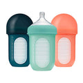 Boon Nursh Bottles - Medium Flow - Silicone Baby Bottles Help Ease Colic Symptoms - Formula and Breast Milk Only Touch Platinum Food-Safe Silicone - Mint - 3-6 Months - 3 Count - 8 Ounce - color: Mint, size: 8 Ounce (Pack of 3)