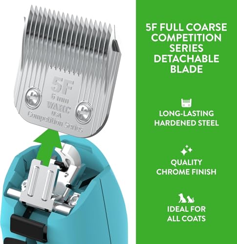 Wahl Professional Animal Competition Blade, 2372-100, 5F | Full Coarse, Detachable Blade with 15/64 in Cut Length - size: 5F