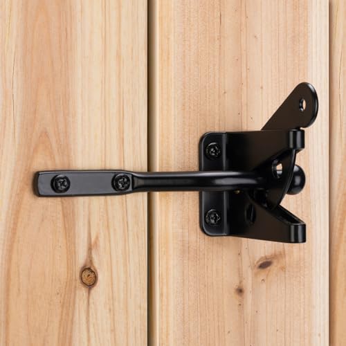 Self Locking Gate Latch for Wooden Fence, Gravity Lever Latch, 1pcs - size: Normal