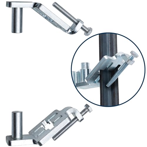 T-Post Gate Hinge Pins,Heavy Duty Gate Hanger on Metal T Post,Steel Gate Hinges for Chain Link Fence Gate,Farm,Garden & Backyard