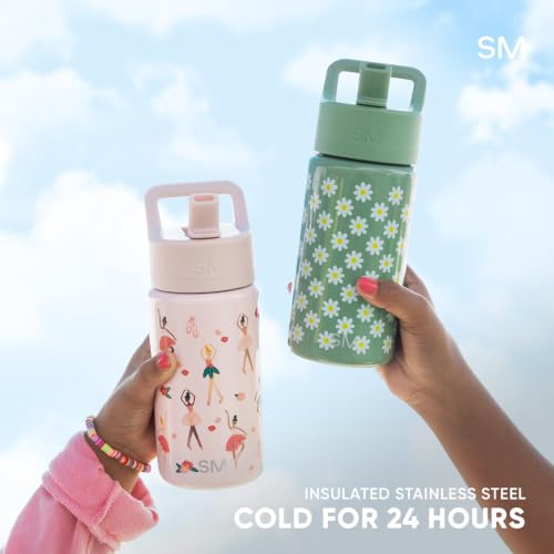 Simple Modern Kids Water Bottle & Toddler Cup | 14oz | Veggies | Insulated Stainless Steel Toddler Water Bottle, Kids Tumbler with Straw | Spill Proof for School, Girls, Boys | Veggie Garden - color: -Veggie Garden, size: 14 Ounces