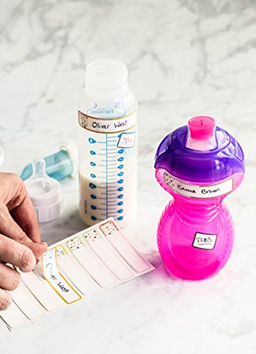 Bottle Labels, Write-On Name, Self-Laminating, Waterproof, Baby Bottle Label for Daycare, Made in the USA (Playful Patterns Set of 2) - color: Playful Patterns Set of 2