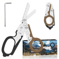 6-in-1 Heavy-Duty Emergency trauma shears (Black brown) - color: Black Brown
