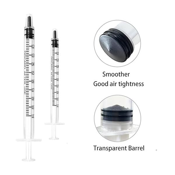 1 Cc Syringe without Needle, 1ml Syringe without Needle for Scientific Labs,Individually wrapped Pack of 30 - color: 30(no needle), size: 1 mL