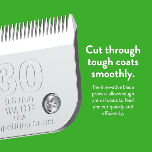 Wahl Professional Animal Competition Blade, 2355-100, 30 | Fine, Detachable Blade with 1/32 in Cut Length - size: 30